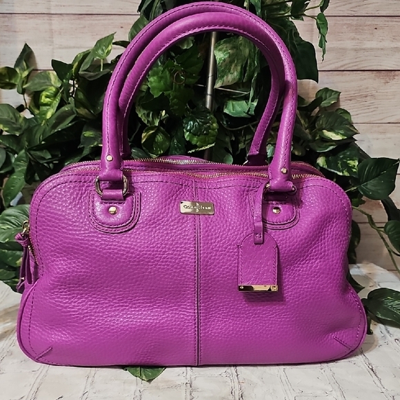 Cole Haan NWOT Vibrant Purple Satchel - Picture 1 of 16